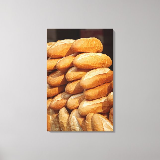 Toile Baguette, pain, à vendre dans la rue par hawker. (Recto)