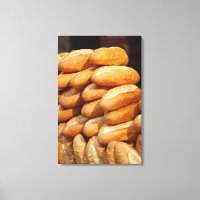 Baguette, pain, à vendre dans la rue par hawker.