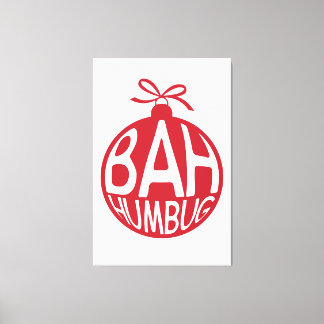 Toile Bah Humbug décoration de Noël Snowflak