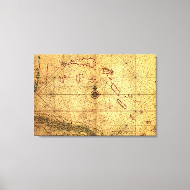 Toile BahamasCarte panoramiqueBahamas (Recto)