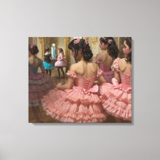 Toile Bailarinas en una gran sala de estilo rocóco