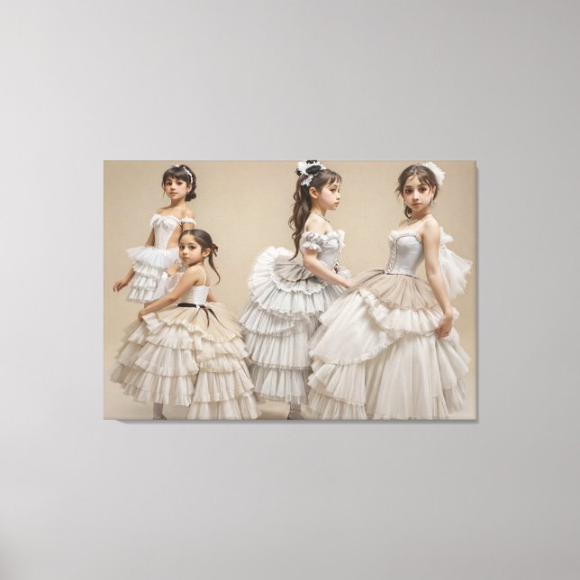 Toile Bailarinas románticas lienzo (Recto)