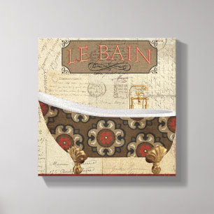 Toile Bain de carte postale