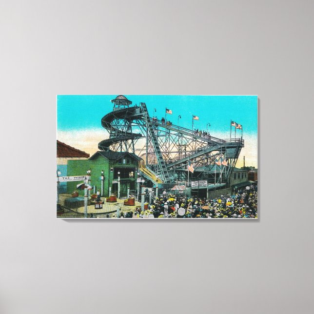 Toile Balades d'attractions au Pike, Long Beach (Recto)