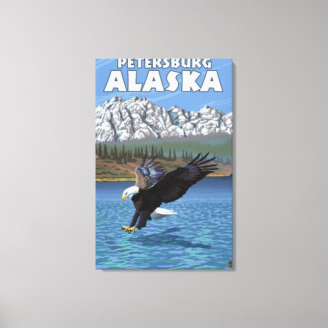 Toile Bald Eagle Diving - Petersburg, Alaska (Recto)