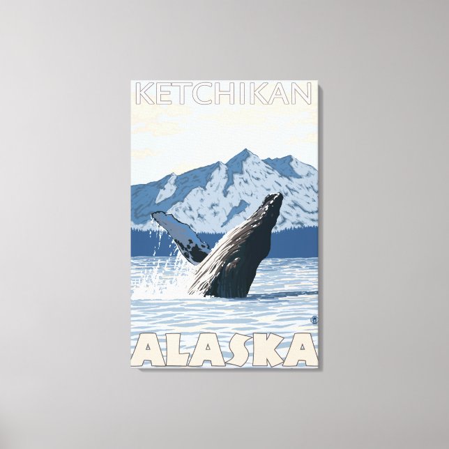 Toile Baleine à bosse - Ketchikan, Alaska (Recto)