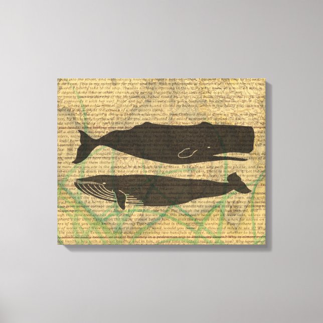 Toile Baleine antique Vie marine (Recto)