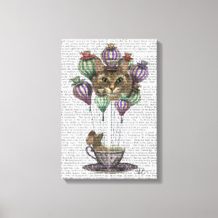 Toile Ballon à air chaud de chat de Cheshire
