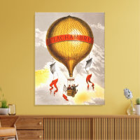 Ballon à air chaud vintage 1880 Lachambre Art