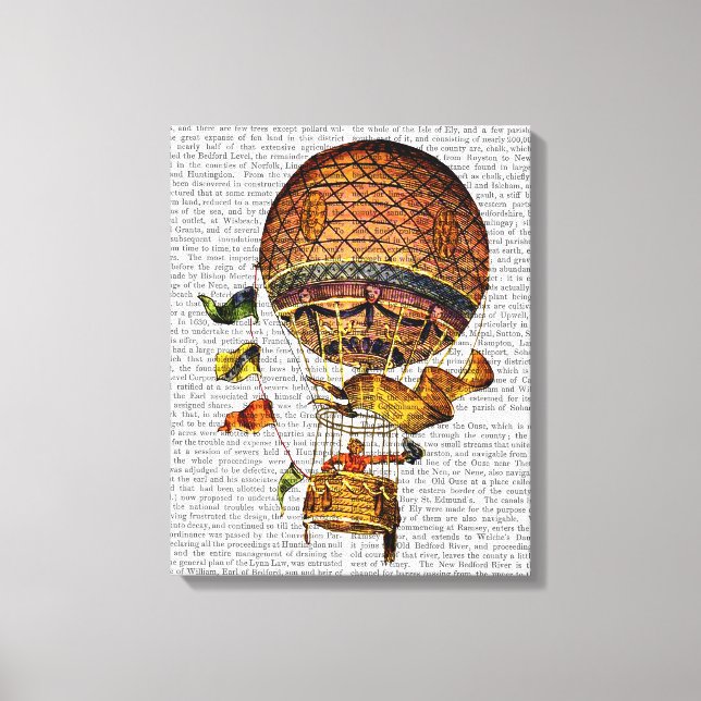 Toile Ballotte à air chaud avec drapeaux (Recto)