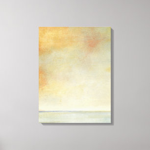 Toile Balnéaire avec coucher de soleil Orange