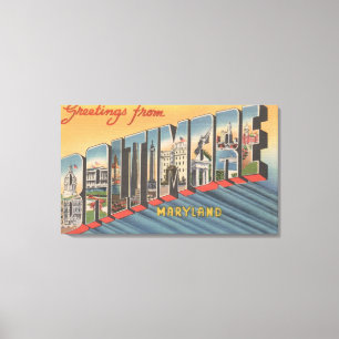 Toile Baltimore, le Maryland - grandes scènes 2 de
