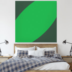 Toile BANANA FEAF Tropical Deux Tons Vert Courbes Modern