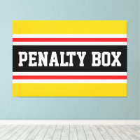 BANC DES PENALITES Jaune vif Rouge Noir Blanc Rayu