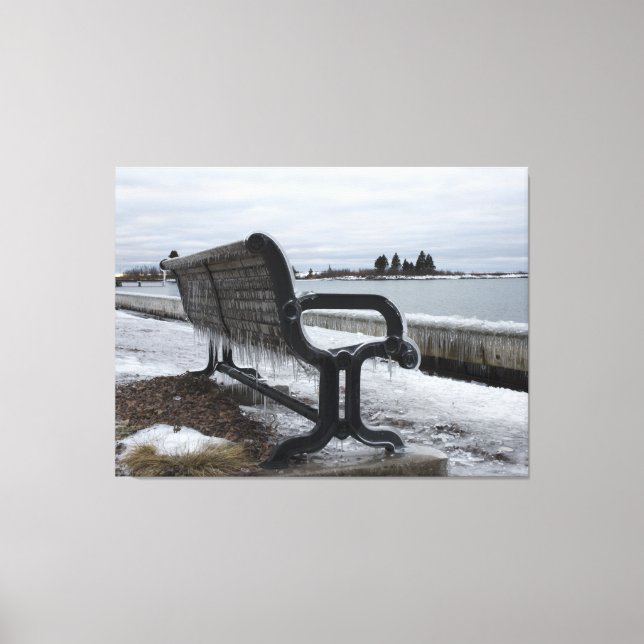 Toile Banc du lac Supérieur en hiver (Recto)