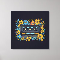 Bande de cassette avec fleurs