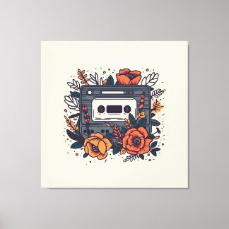 Toile Bande de cassette florale