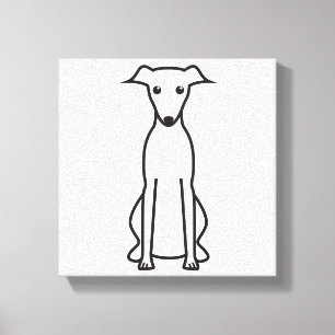 Toile Bande dessinée de chien de whippet