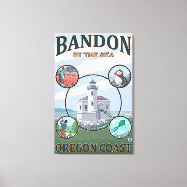 Toile Bandon, OregonScenic Travel Poster (Recto)