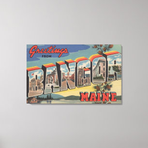 Toile Bangor, lettre ScenesBangor, JE de MaineLarge