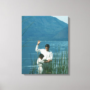 Toile Baptême dans le lac Atitlan™ version 2 Affiche d'a