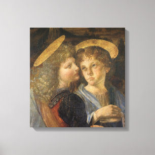 Toile Baptême du Christ-Anges par Léonard de Vinci
