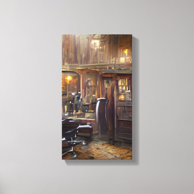 Toile Barber Shop par Klx (Recto)