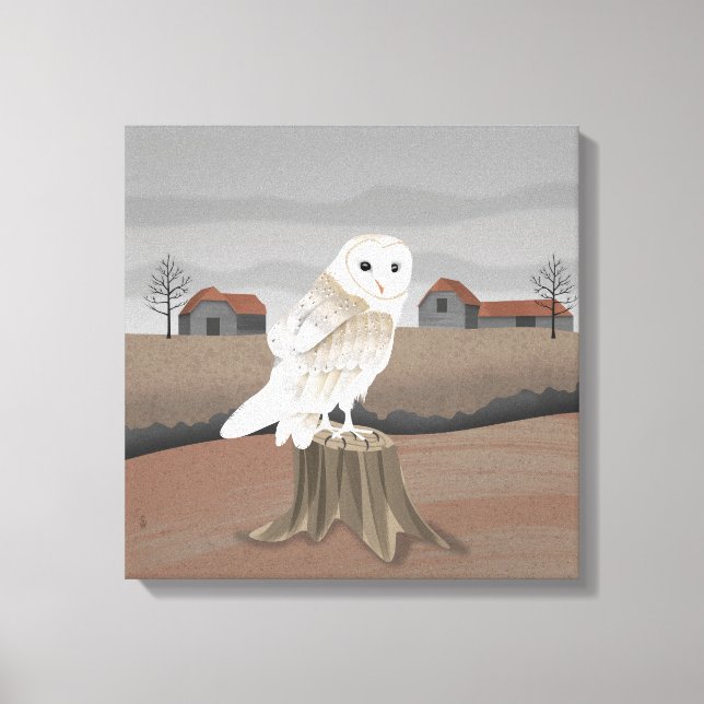 Toile Barn Owl (Recto)