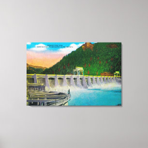Toile Barrage de Bonneville sur la rivière Columbia