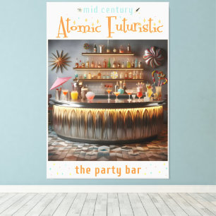 Toile Barre de parti futuriste atomique du milieu du siè