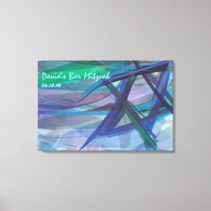 Toile Barre TRANSPARENTE Mitzvah de batte d'ÉTOILE