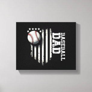 Toile Baseball DAD USA American Flag Fête des pères 4ème