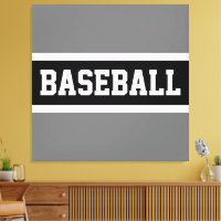 BASEBALL Sportif Athlète Noir Blanc Gris Gris