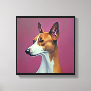 Toile Basenji - Portrait de Chien