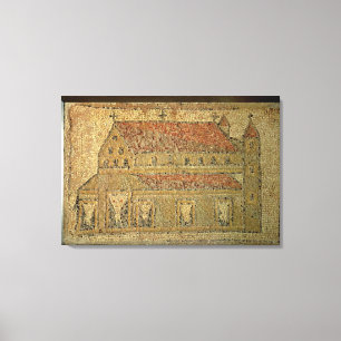 Toile basilique chrétienne, trottoir en mosaïque, époque