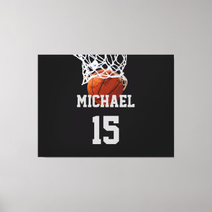 Toile Basket-ball Votre nom