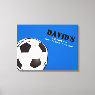 Toile BAT MITZVAH de la barre COLORÉE du FOOTBALL Connex