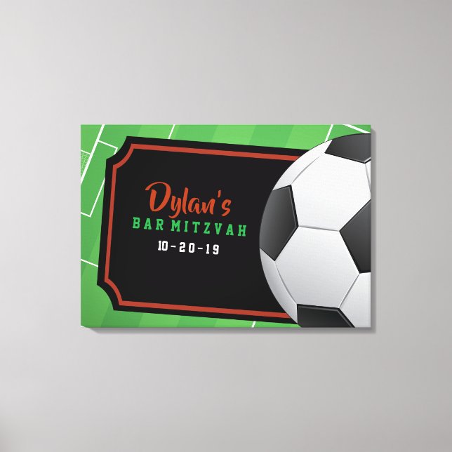 Toile BAT MITZVAH de la barre du FOOTBALL Connexion (Recto)