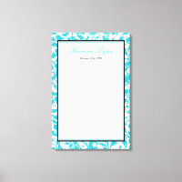 Bat mitzvah turquoise Blue Swirl Damask Connexion