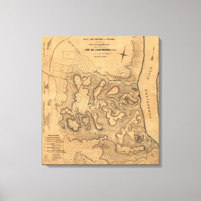 Toile Bataille de Fort Donelson - Guerre civile Panorami (Recto)