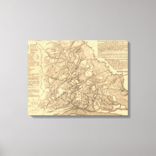 Toile Bataille de Shiloh - carte panoramique 2 de guerre