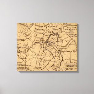 Toile Bataille du désert - Guerre civile Panoramique