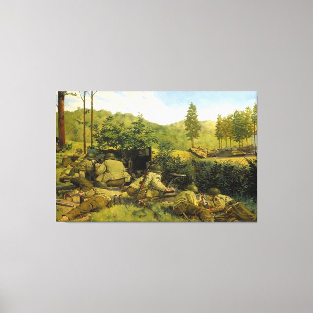 Toile Bataille du Mortain par Keith Rocco (Recto)