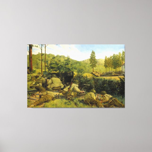 Toile Bataille du Mortain par Keith Rocco (Recto)