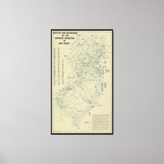 Toile Batailles de la guerre révolutionnaire dans le New (Recto)