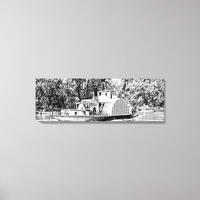 Toile Bateau à pédales sur Murray River Victoria (Recto)