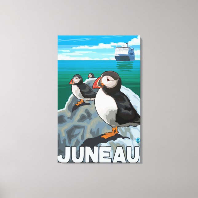 Toile Bateau de pêche et de croisière - Juneau, Alaska (Recto)