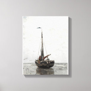 Toile Bateau de pêche Jacob Maris Paysage marin