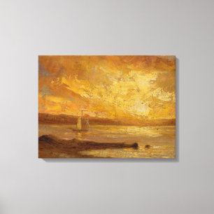 Toile Bateau en mer - Edward Mitchell Bannister - c1890