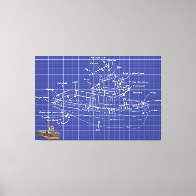 Toile Bateau remorqueur (Recto)